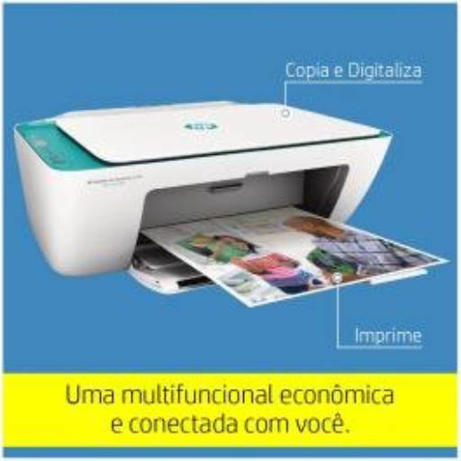 Impressora Multifuncional HP DeskJet Ink 2676 - Jato de Tinta Colorida Wi-Fi USB