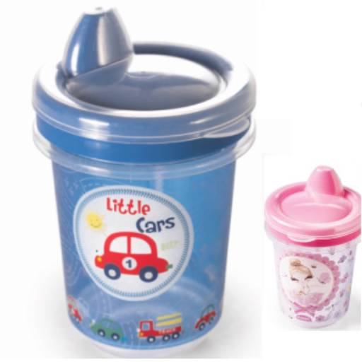 Copo com tampa rosca e tampa de proteção