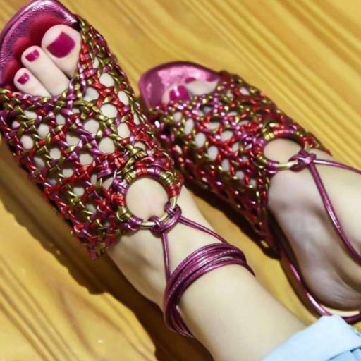 Rasteira Metalizada Luiza Barcelos por Spettacolo Calçados 