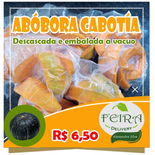 Comprar o produto de Abóbora Cabotía Embalada em Alimentos pela empresa Feira Delivery  em Bauru, SP por Solutudo