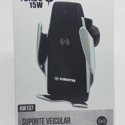 Suporte veicular com carregamento KW137 por Infozcell Assistência Técnica Conserto de Celular