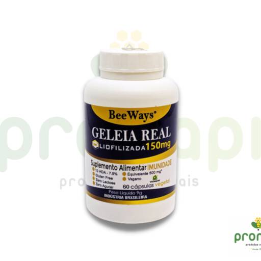 Geléia-Real-Liofilizada-Bee-Ways-60-Cápsulas-150mg 