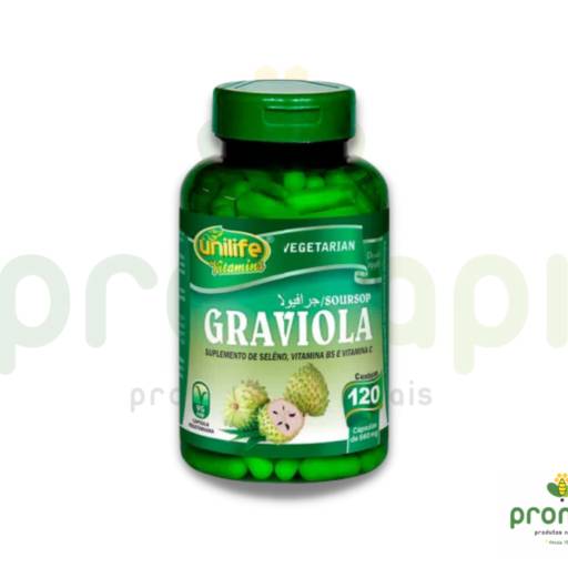 Graviola Vegetariana Unilife 120 cápsulas 500mg 