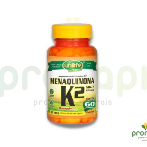 Comprar o produto de Menaquinona Vitamina K2 Unilife 60 Cápsulas em Vitaminas pela empresa Pronapi Produtos Naturais em Foz do Iguaçu, PR por Solutudo