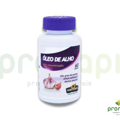 Comprar o produto de Óleo de Alho Sunflower 60 Cápsulas 700mg  em Saúde pela empresa Pronapi Produtos Naturais em Foz do Iguaçu, PR por Solutudo