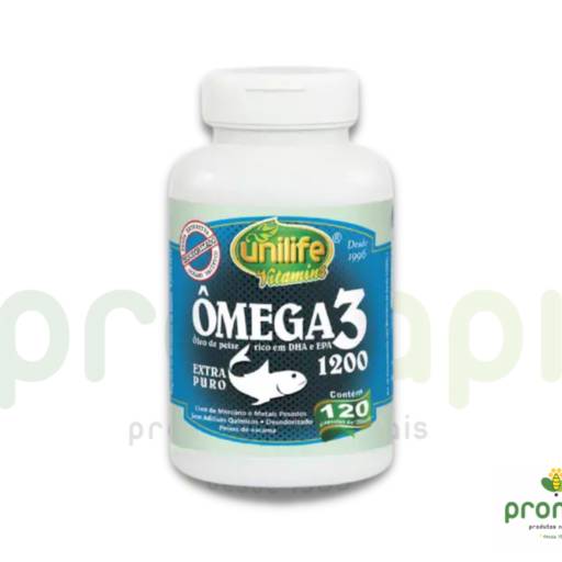 Comprar o produto de Ômega 3 Unilife 120 Cápsulas 1200mg  em Vitaminas pela empresa Pronapi Produtos Naturais em Foz do Iguaçu, PR por Solutudo