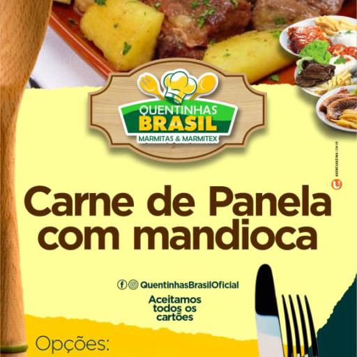 Carne de panela com mandioca por Quentinhas Brasil 