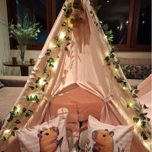 Festa do Pijama com cabanas - Tema Capivara 