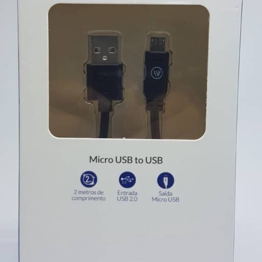 Cabo Micro usb 347BK em Foz do Iguaçu, PR por Infozcell Assistência Técnica Conserto de Celular - Centro