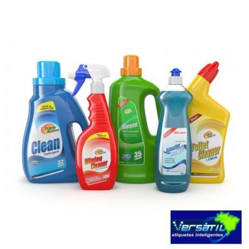 Comprar o produto de Rótulos adesivos para produtos de limpeza em Bauru e Região em Rótulos  pela empresa Versátil Etiquetas em Bauru, SP por Solutudo