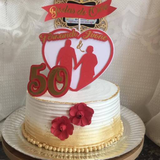 Bolo Bodas de Ouro por Delícias Demarchi