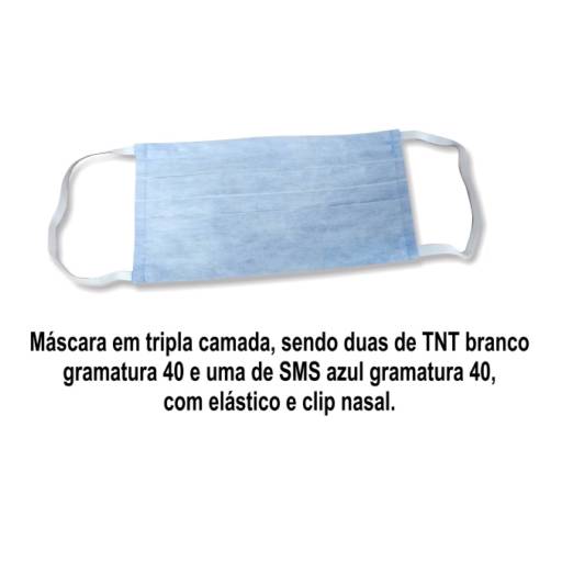 Máscara de TNT com SMS com elástico por Malharia Cléo