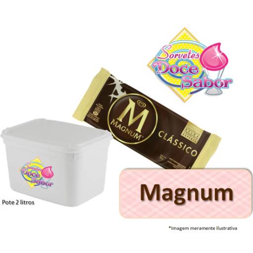 Sorvete de massa sabor Magnum | Pote de 2 litros por Sorveteria Doce Sabor