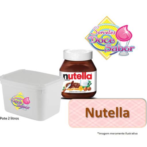 Sorvete de massa sabor Nutella | Pote de 2 litros por Sorveteria Doce Sabor