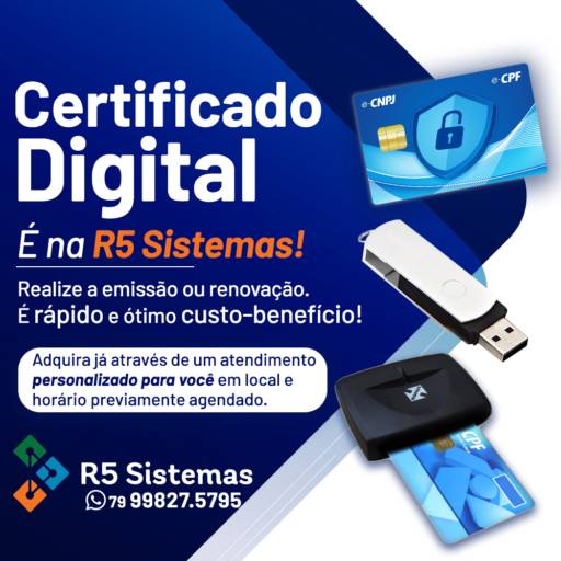 Comprar o produto de Certificado Digital é na R5 Sistemas! em Automação Comercial - Sistemas pela empresa R5 Sistemas em Aracaju, SE por Solutudo