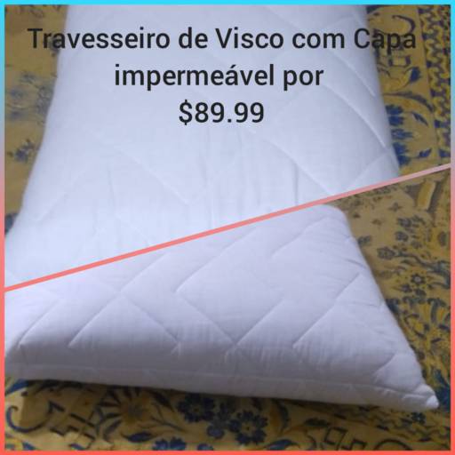 Comprar o produto de Travesseiro de Visco com Capa por apenas R$89,99 em Travesseiros pela empresa Amzru Outlet Total em Santo André, SP por Solutudo