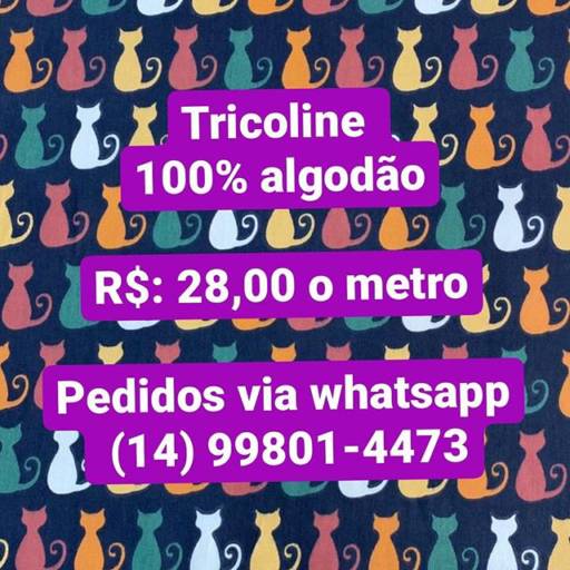Tecido Tricoline 100% algodão em Bauru 