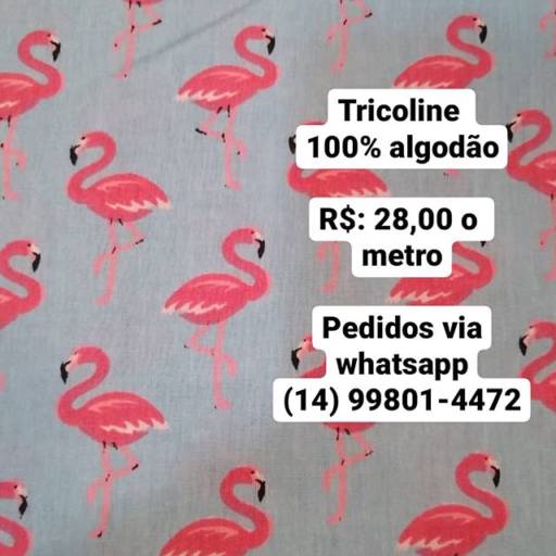 Tecido Tricoline 100% algodão em Bauru  por A Exclusiva Tecidos