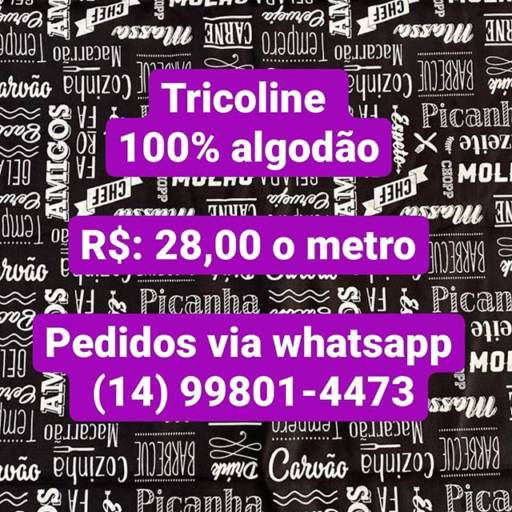 Tecido Tricoline 100% algodão em Bauru  por A Exclusiva Tecidos