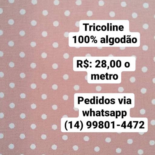Tecido Tricoline 100% algodão em Bauru  por A Exclusiva Tecidos