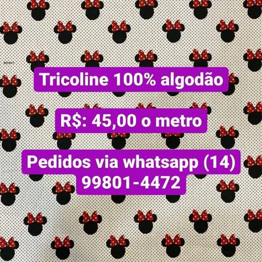 Tricoline 100% algodão em Bauru  por A Exclusiva Tecidos