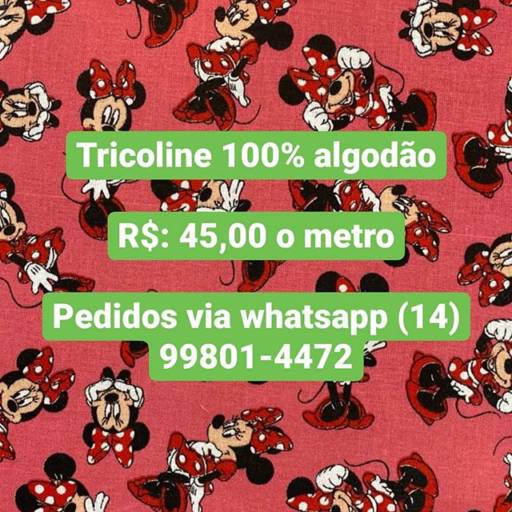 Tricoline 100% algodão em Bauru  por A Exclusiva Tecidos