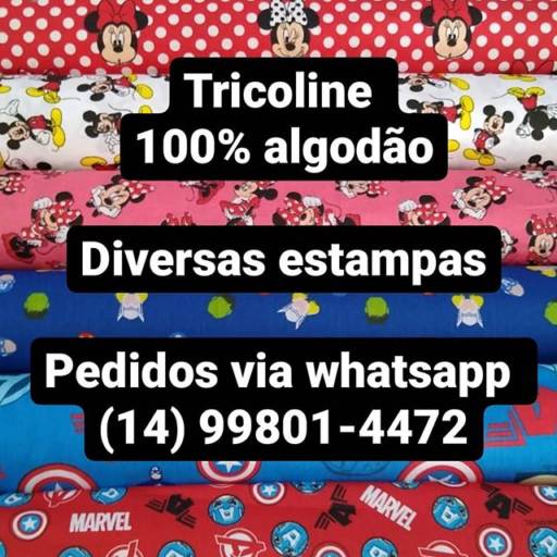 Tricoline 100% algodão em Bauru  por A Exclusiva Tecidos