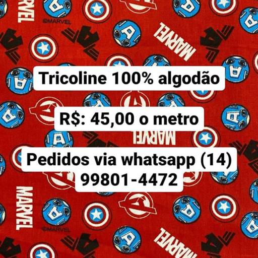 Tricoline 100% algodão em Bauru  por A Exclusiva Tecidos