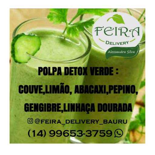 Comprar o produto de Polpa detox verde em Bebidas pela empresa Feira Delivery  em Bauru, SP por Solutudo