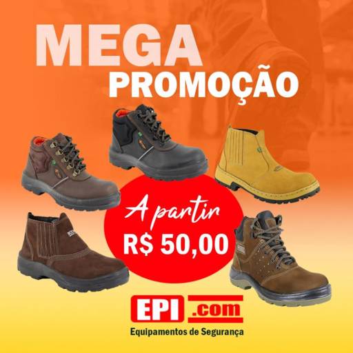 Comprar o produto de Calçados de proteção À PARTIR DE R$ 50,00 em Sapatos de Segurança pela empresa EPI.COM - Equipamentos de Segurança do Trabalho em Araçatuba, SP por Solutudo