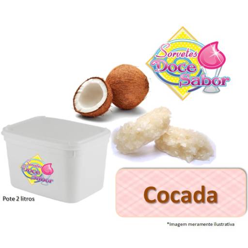 Sorvete de massa sabor Cocada | Pote de 2 litros