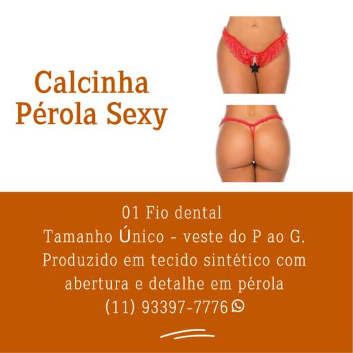 Calcinha Pérola Sexy - 4ª CATEGORIA - Prepare-se... / Lingeries – Calcinhas – Fantasias  em Guarulhos, SP por SexShop Paz e Amor em Guarulhos