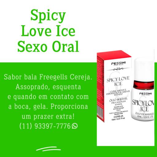Spicy Love Ice Função dupla: Esquenta e Gela - 7ª CATEGORIA – Lambuze-se - Sexo Oral em Guarulhos, SP por SexShop Paz e Amor em Guarulhos
