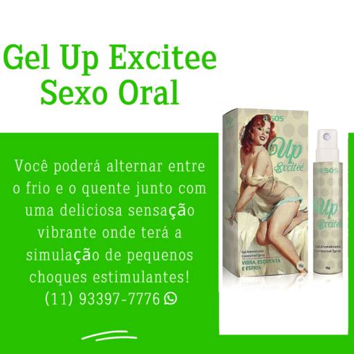 Gel Up Excitee Vibra, Esfria e Esquenta - 7ª CATEGORIA – Lambuze-se - Sexo Oral por SexShop Paz e Amor em Belo Horizonte