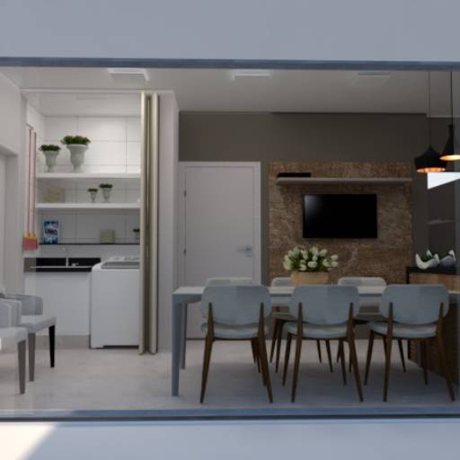 Área Gourmet - Sala, Cozinha e Banheiro por Anágia Arquitetura Urbanismo e Paisagismo