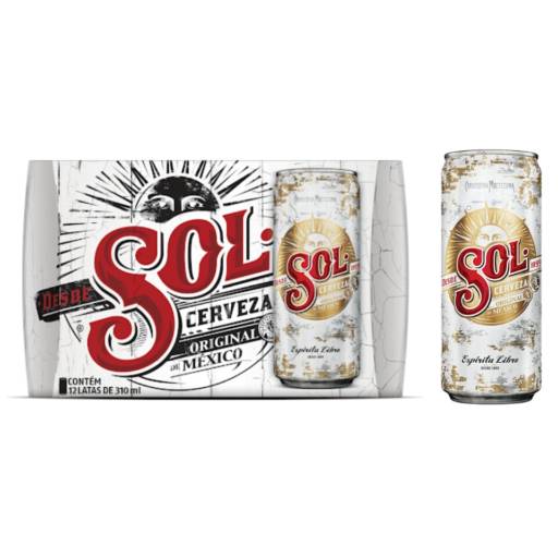 CERVEJA SOL LATA 310ML CAIXA por Prime Bebidas agora é Primare Bebidas e Eventos