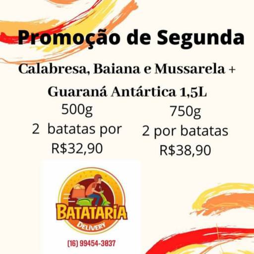 Comprar o produto de Combos de Segunda em Alimentos pela empresa Batataria Delivery em São Carlos, SP por Solutudo