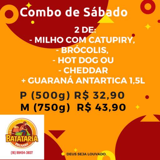 Comprar o produto de Combos de Sábado em Alimentos pela empresa Batataria Delivery em São Carlos, SP por Solutudo