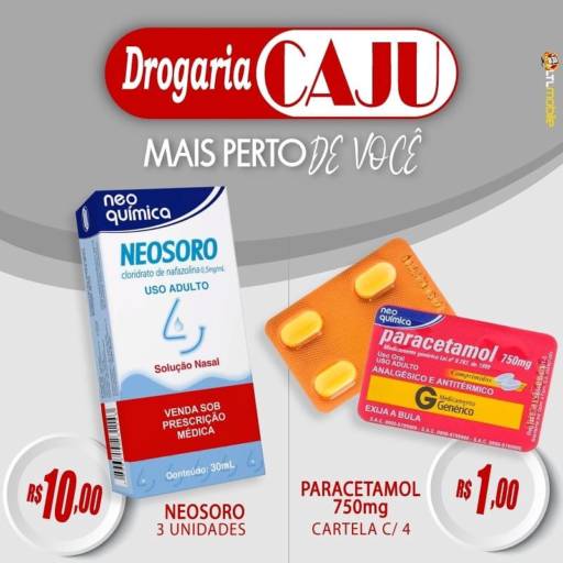 Comprar o produto de Neosoro e Paracetamol  em Saúde pela empresa Drogaria Cajú em Lençóis Paulista, SP por Solutudo