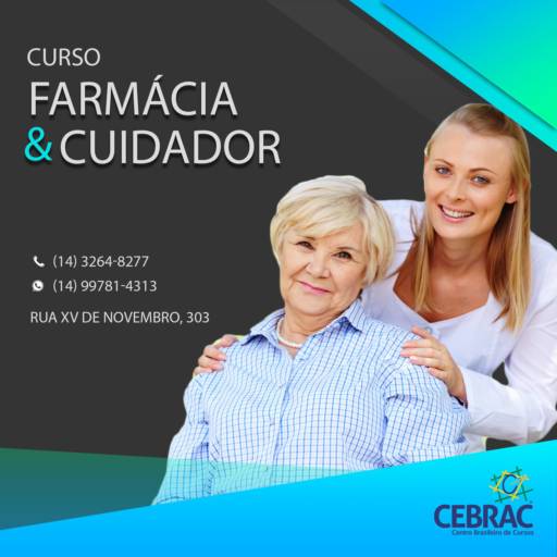 Comprar o produto de Farmácia & Cuidador  em Cursos pela empresa CEBRAC - Centro Brasileiro de Cursos em Lençóis Paulista, SP por Solutudo