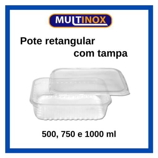 Pote Retangular com Tampa