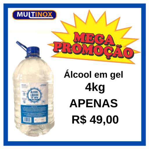Mega Promoção!!!! Álcool em Gel 4kg - R$49,00