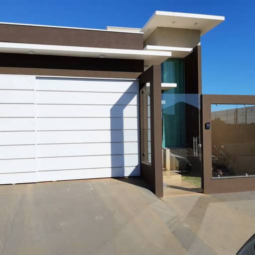 Muro e portão vidro incolor por Top Vidros