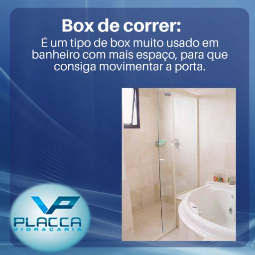 Comprar o produto de Box de Correr – Elegância e Praticidade em Lençóis Paulista/SP em Vidros pela empresa Vidraçaria Placca em Lençóis Paulista, SP por Solutudo