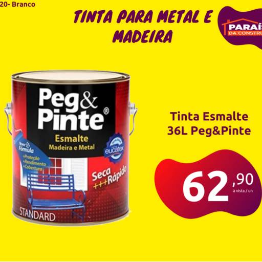 Tinta Esmalte 36L Peg&Pinte por Paraíso da Construção - Ubirama