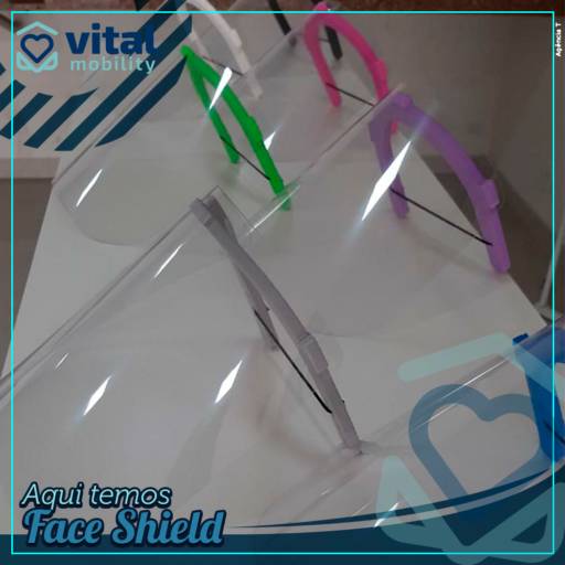 Máscara face shield em Bauru