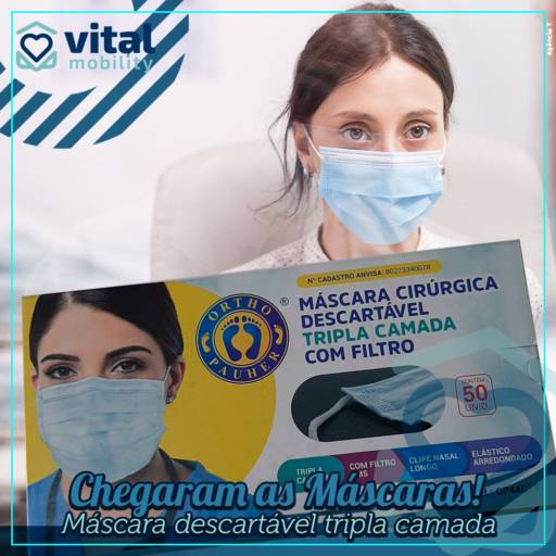 Comprar o produto de Máscara cirúrgica em Bauru em Cuidado da Saúde pela empresa Vital Mobility em Bauru, SP por Solutudo