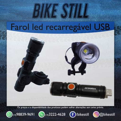 Comprar o produto de Farol de led USB em Ciclismo pela empresa Bicicletaria Bike Still  em Bauru, SP por Solutudo