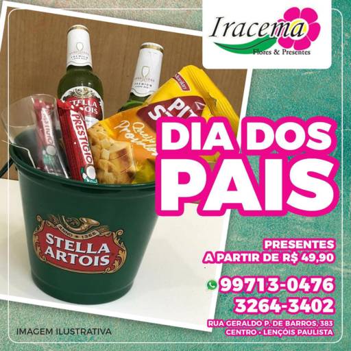 Cestas Personalizadas de Dia dos Pais por Iracema Flores