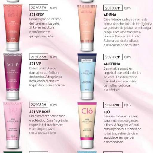 Cremes e Hidratantes. por Sheila Moreno Perfumes e Cosméticos